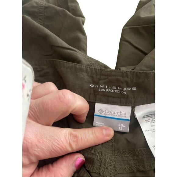 Columbia Mens Forest Green Omni-Shade Sun Protection Cargo Shorts Size 40W - Picture 6 of 14